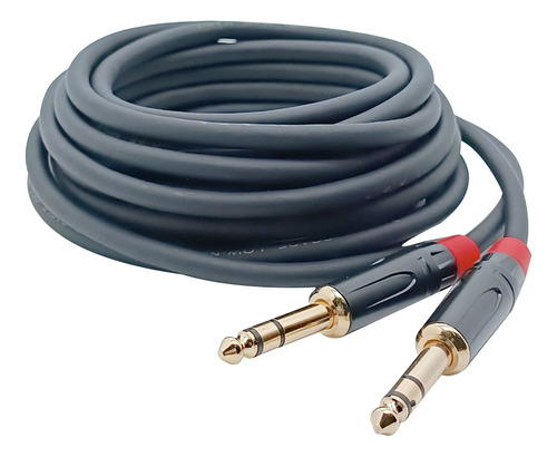 Cable De Audio Plug A Plug 1/4 6.3mm Estereo 5 Metros 