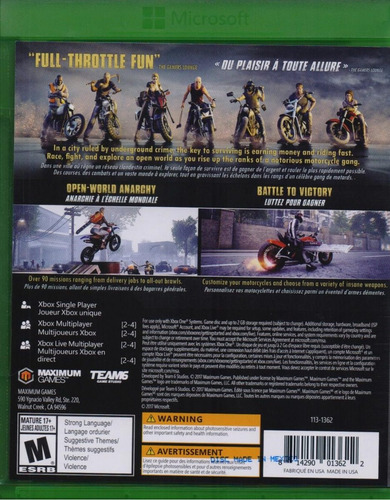 Road Rage Xbox One Juego En