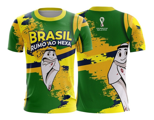 Kit 2 Camisetas Brasil Copa Do Mundo Hexa Vários Modelos