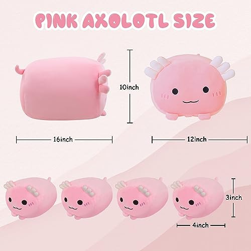Toysym Axolotl - Peluche De Axolotl Con 4 Peluches De Axolot