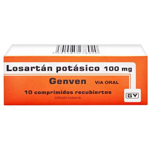 Losartan Potasico 100 Mg X 10 Comp (genven)
