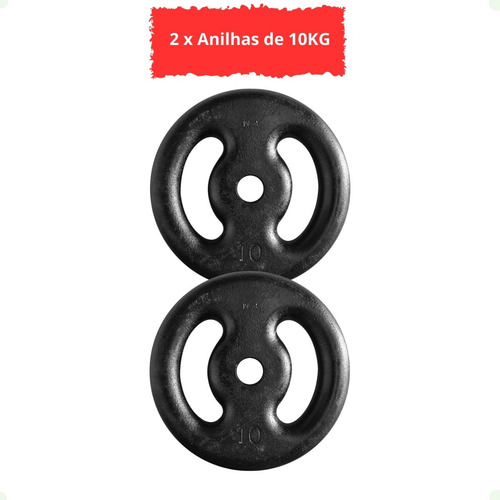 Kit Com 14 Anilhas De Ferro Fundido - 60 Kg