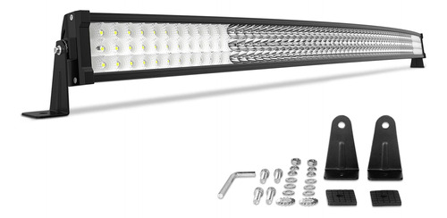 Dwvo Barra Luz Led 50  Triple Fila Curvada Haz Combinado Atv