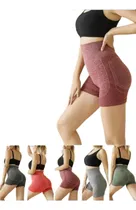 Comprar Calza Short Frunce Mujer Push Up Levanta Cola Importada Rfs