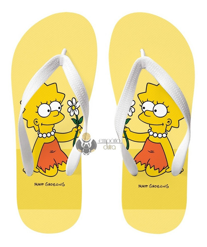 Chinelo Lisa Simpsons Flor Filha Homer