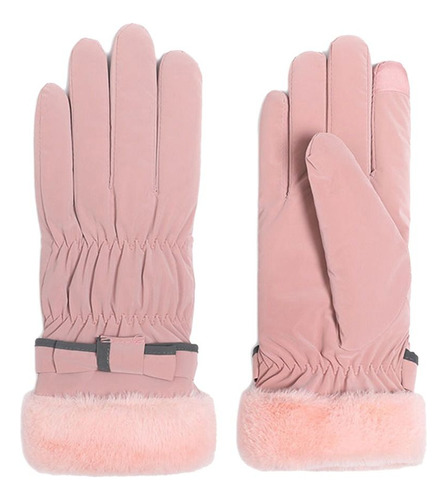 Guantes De Mujer Con Los Dedos Completos, Peludos Y Cálidos,