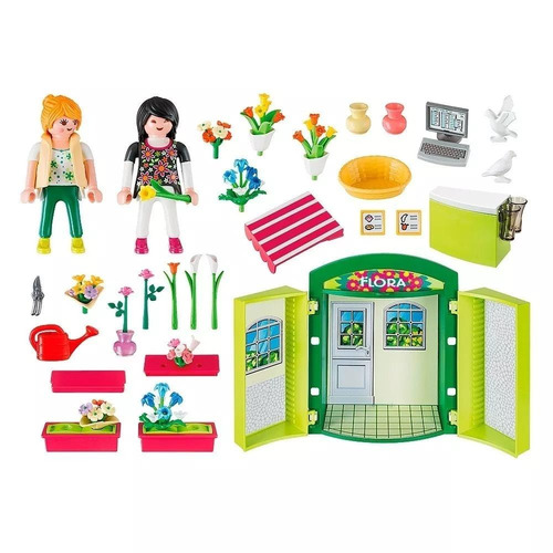 Imagen 2 de 3 de Playmobil 5639 City Life Cofre Tienda De Flores Playking