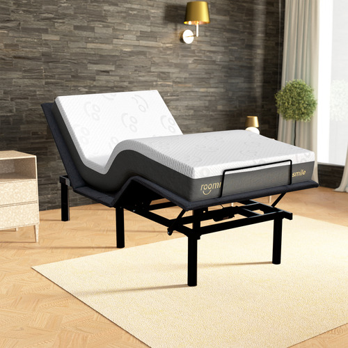 Colchón King Size Roomi Smile Memory Foam + Base Eléctrica