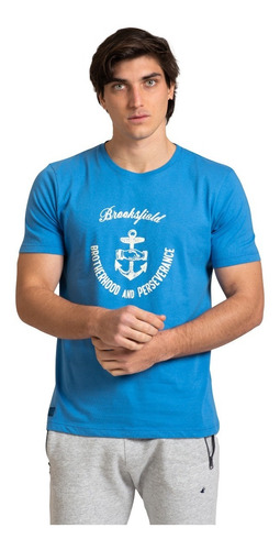 Remeras Hombre Brooksfield Algodón Premium Estampada 1015b2