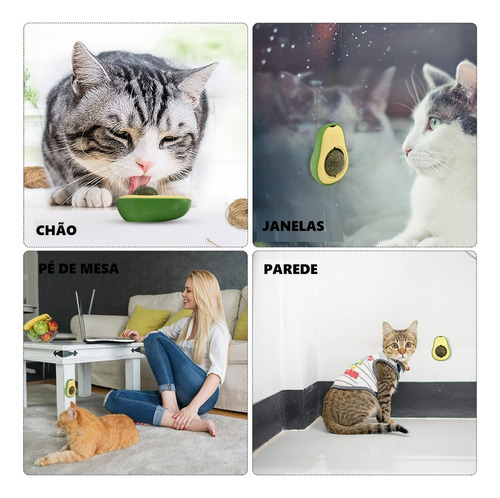 Kit 2 Brinquedos Para Gatos Coçador Escova Canto + Catnip Co Sortida