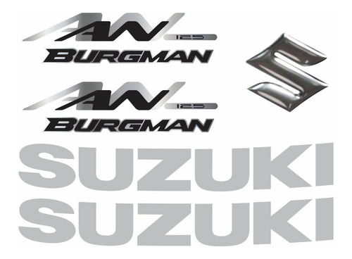 Kit Jogo Emblema Adesivo Suzuki Burgman An 125 2007 Bgm02