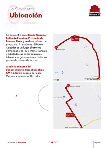 Lote En Venta (n°101), La Simonetta, Barrio El Cazador, Zona Chacras. Contado