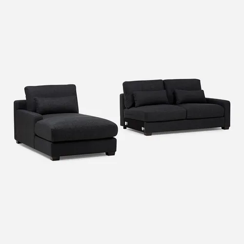 Sofá Seccional Izquierdo Soroa Small Tela Charcoal