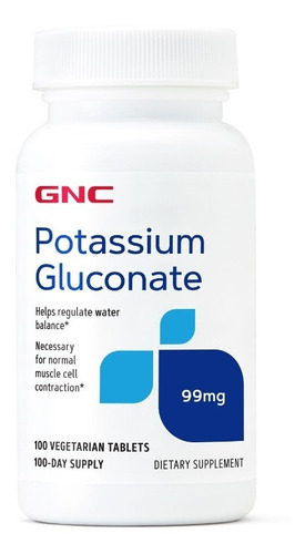 Gnc Potasio Gluconate De 99mg Y 100 Tabletas De Eeuu