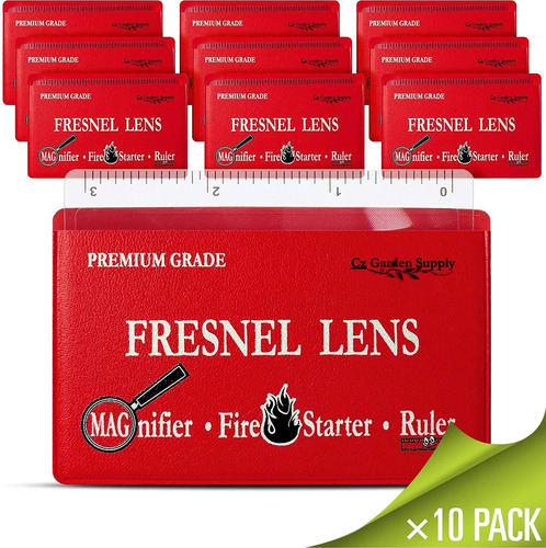 Lente De Fresnel 4x Lupa De Bolsillo Tamaño Tarjeta De Cr...