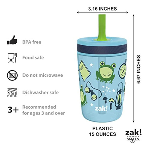 Vasos Para Niños 2 Piezas Diseño De Rana 450ml Plastic