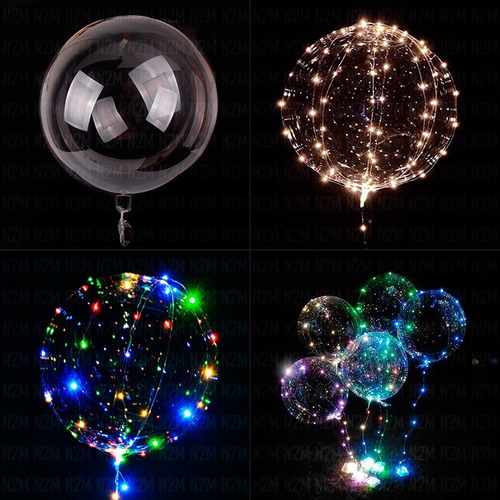 Globo Luminoso Led Cristal Alambre 30 Leds 3 Metros Colores