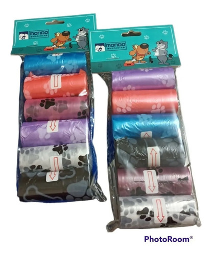 Paquete De 12 Rollos De 180 Bolsas Higiénicas Para Mascotas