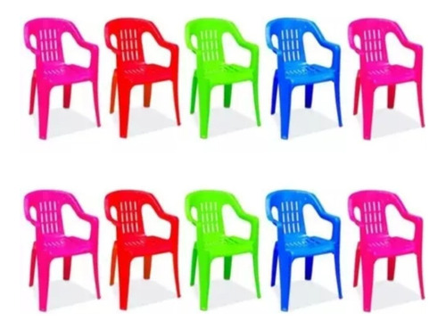 Silla De Plastico Infantil Varios Colores Niños Y Niñas