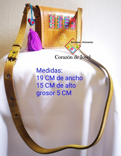 Lote De 6 Hermosas Bolsas De Piel/cuero/bordadas Elegantes Artesanales Típicas De Chiapas