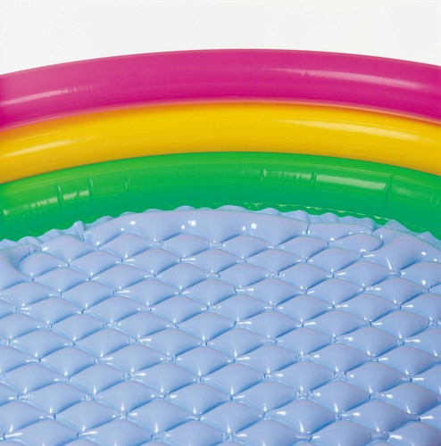 Pileta inflable redonda Intex 57412 de 114cm x 25cm 131L rosa y amarilla y verde