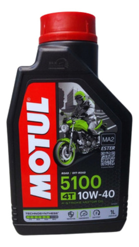 Oleo Motor Motul 5100 4t 10w40 Semi-sintetico 1 Litro