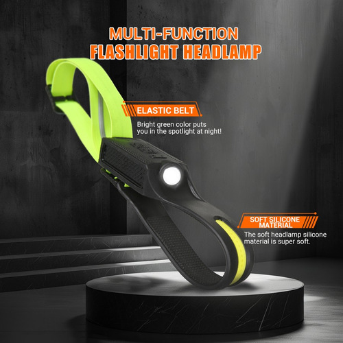 Linterna Frontal Con Sensor Led De 230°, Recargable Por Usb,