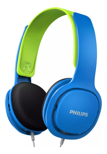 Auriculares Para Niños Philips Shk2000 3,5mm Azul/ Verde