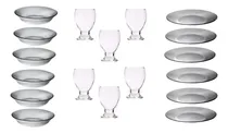 Comprar 6 Platos Playos +6 Platos Hondos +6 Vaso Varios Modelo Hogar