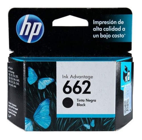 Cartucho Hp 662 Tinta Original Negra