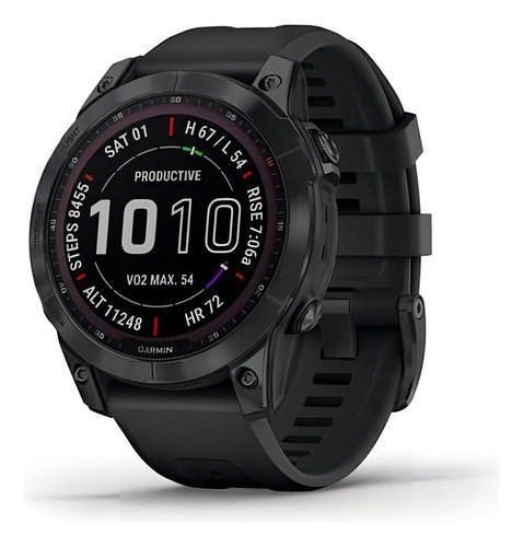 Garmin Fenix 7 Safira Solar Sapphire - preto