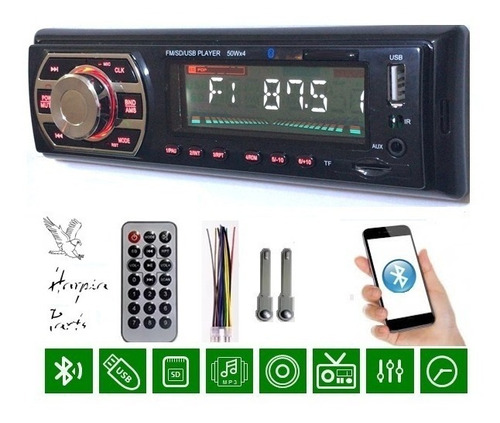 Stereo Bluetooth 6086bt Manos Libres, Usb, Microsd 50wx4