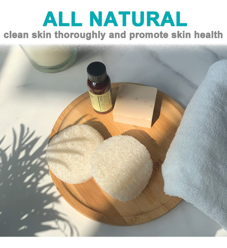 Juego De 36 Brochas Faciales Exfoliantes Naturales De Esponj