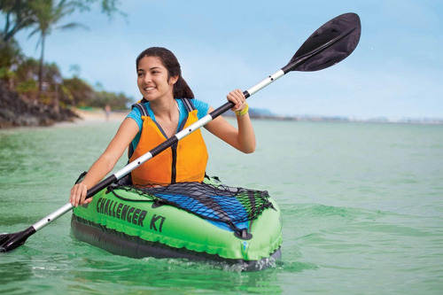 Set De Kayak Inflable Para 1 Personas Con Remos De Aluminio