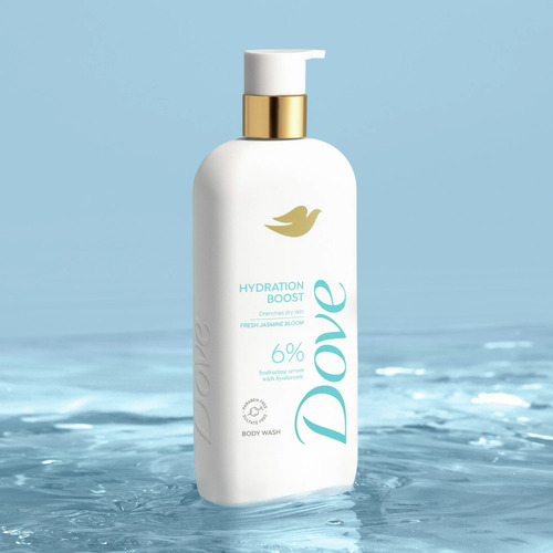 Dove Body Wash Hydration Boost Piel Seca 6% Suero 18.5 Oz