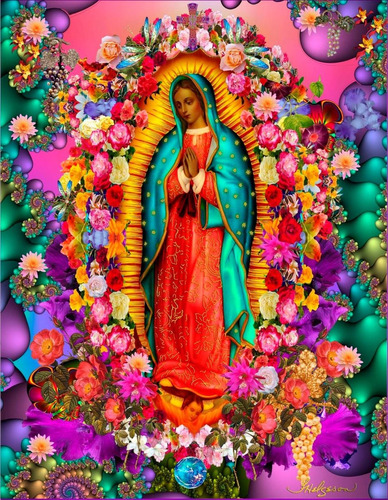 Imagen 6 de 10 de Virgen De Guadalupe Guadalupana Lienzografia Impresion Ar...