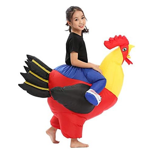 Disfraz   De Gallo - Traje Inflable Niños Talla 4-6