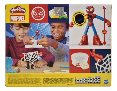 Play Doh Marvel Spiderman Lanza Y Atrapa 142g Hasbro Da Color Multicolor
