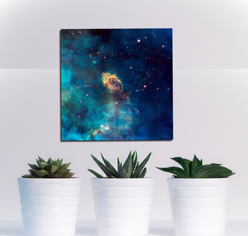 Cuadro 20x20cm Cosmos Espacio Galaxia Blue Sky Stars