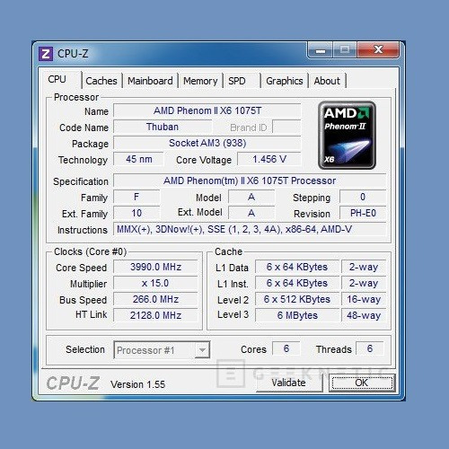 Procesador Amd Phenom Ii X6 1075t 6 Nucleos 3,5 Ghz Am3