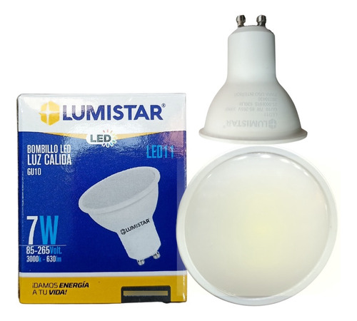 Bombillo Led  Dicroico Gu10 Luz Cálida  7w Lumistar