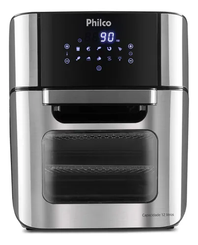 Fritadeira Elérica Air Fryer Oven Philco Pfr2200 12 litros 4 Em 1 1800w Cor Preta