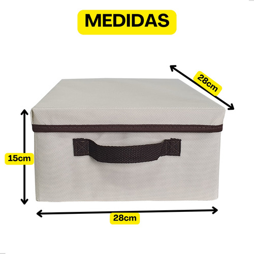 Kit 3 Caixa Para Documentos Fotos Com Tampa Alça Empilhável