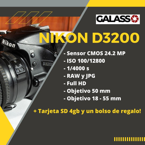  Nikon Professional D3200 En Impecable Estado