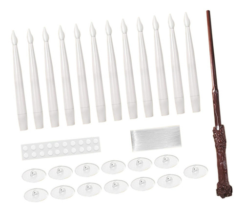 12 Velas Cónicas Eléctricas Colgantes, Velas Led Sin