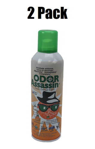 (2) Odor Assassin Odor Eliminator Orange Scent, 6 Oz Can Aah