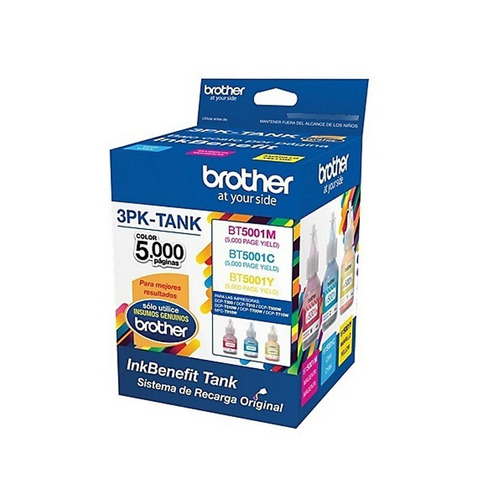 Set De Tinta Brother 3pk Sistema Continuo Colores 