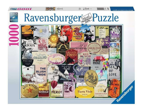 Imagen 1 de 6 de Puzzle Ravensburger 1000 Piezas Etiquetas De Vino La Plata