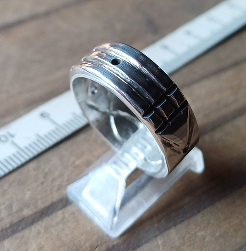 Anillo Atlante Robusto Plata Macizo 925 8mm Sólido Protexion Plateado A Pedido