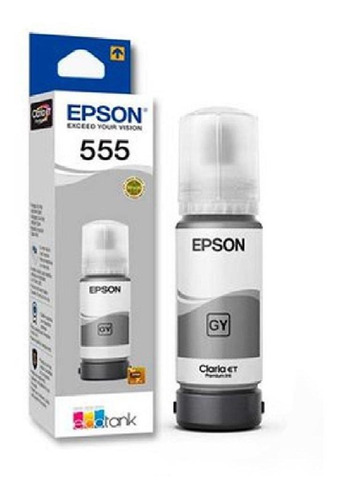 Tinta Botella Epson T555 Color Gris De 70ml